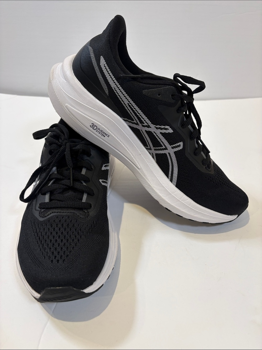 ASICS GT-1000 13 Women’s Black Athletic Running Shoes with White Midsole